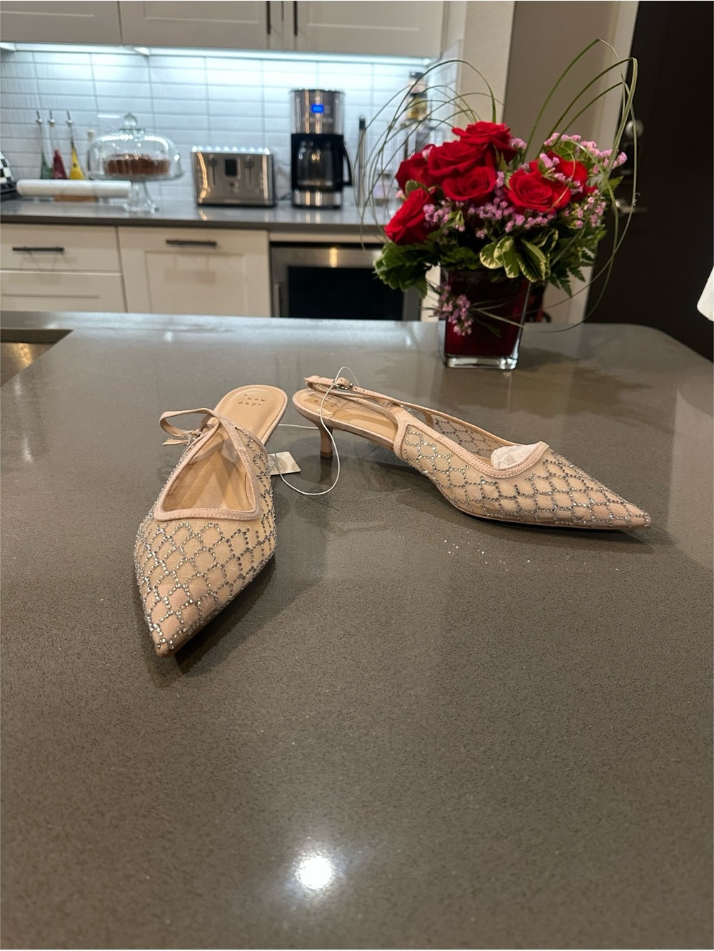 A New Day Gigi Embellished Slingback Kitten Heels - Size 11 - Picture 5 of 12